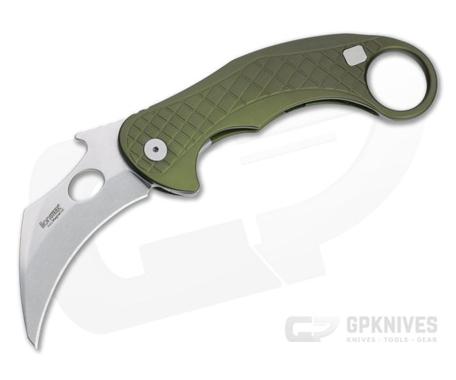LionSteel Emerson L.E. One Karambit Magnacut Green Aluminum - LS-LE1-A-GS
