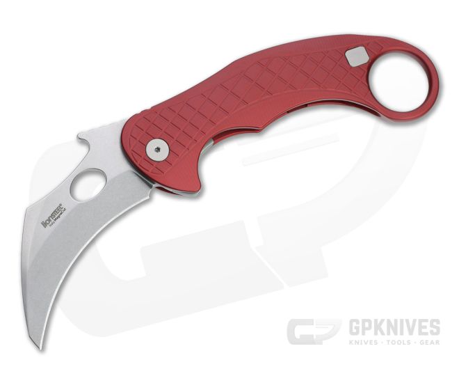 LionSteel Emerson L.E. One Karambit Magnacut Red Aluminum - LS-LE1-A-RS