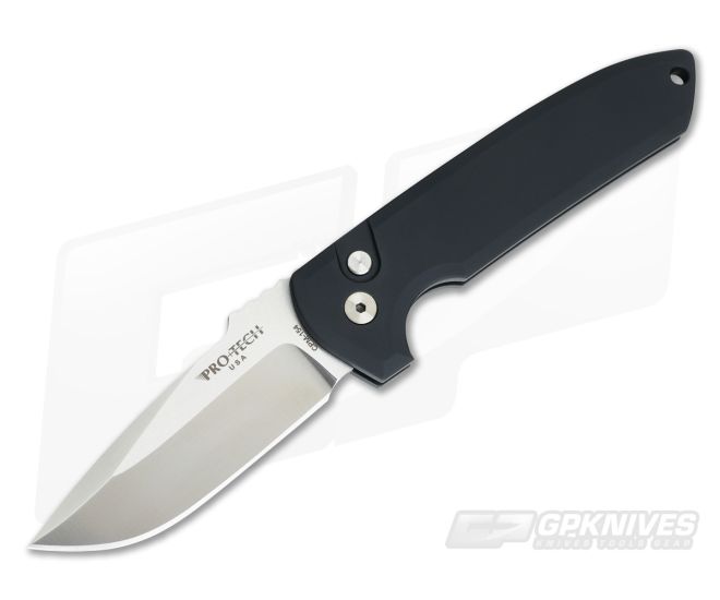 Protech Les George Rockeye Black Solid Automatic Knife LG201-S - PT-LG201-S