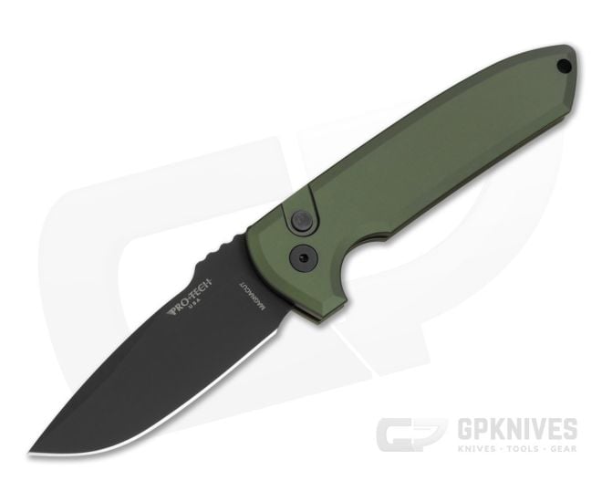 Protech Rockeye Auto Green Handle Black DLC Magnacut - PT-LG3103-GREEN