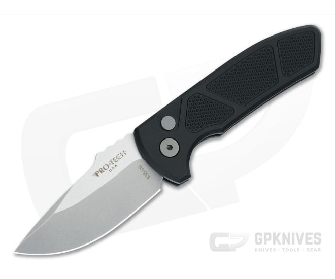 Protech SBR Auto Textured Black Handle Two Tone Stonewash - PT-LG405