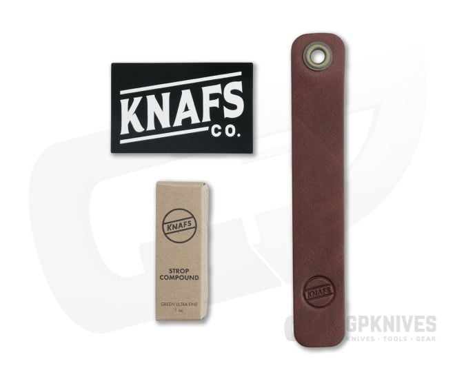 Knafs Leather Honing Strop and Compound Kit for Pocket Knives - KNAFS-00042