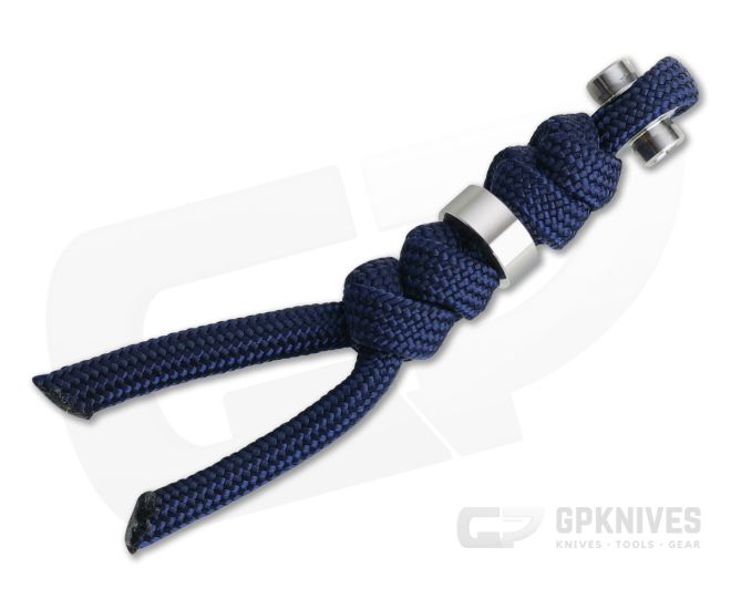 Chris Reeve Large Inkosi Lanyard Midnight with Silver Bead - CRK-LIN-7015