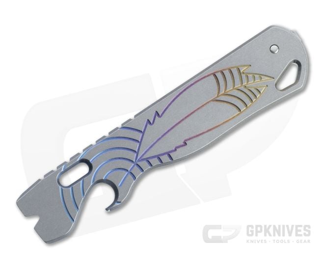 Lynch Northwest All Access Pass AAP V1.5 Stonewashed Fade Anodized Logo Titanium Pocket Tool - LNW-055