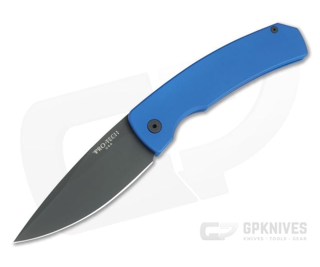 Protech Magic 2 Whiskers Blue Scale Release Automatic Black DLC M2603-BLUE - PT-M2603-BLUE