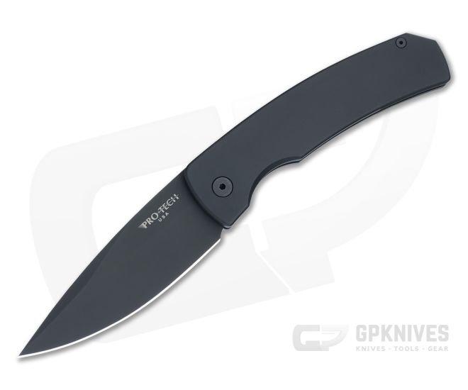 Protech Magic 2 Whiskers Scale Release Auto Black Aluminum Black 154CM Drop Point M2603 - PT-M2603