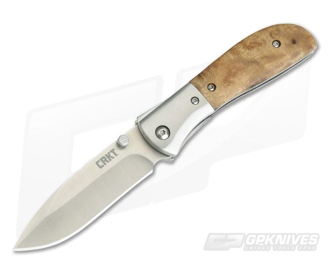 CRKT Carson M4-02W OutBurst Assist Burl Wood - CRKT-M4-02W