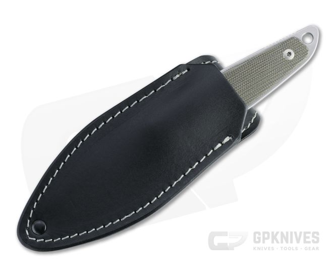 MKM x Vox Makro 2 Sheepsfoot Stonewashed M390 Green Micarta Fixed