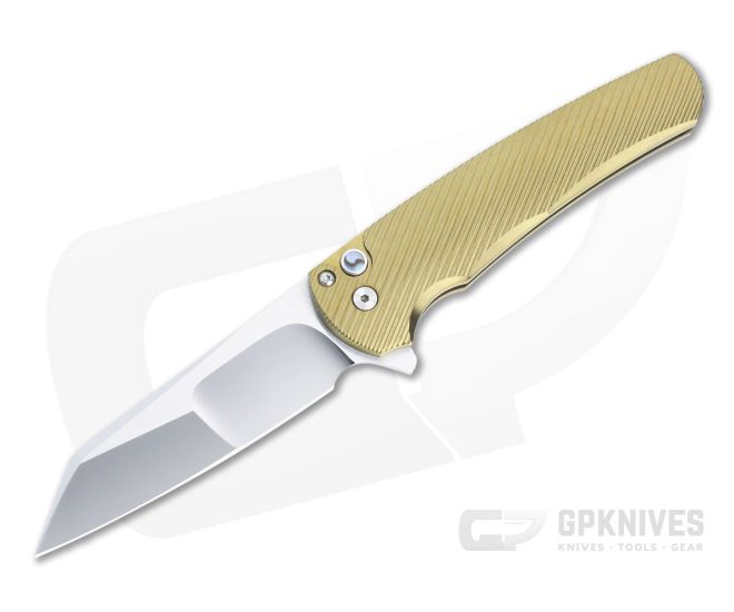 Protech Malibu Custom Flipper 3D Machined Bronze Titanium Irie Hand Ground Reverse Tanto Blade 2023-MALIBU-007 - PT-2023-MALIBU-007