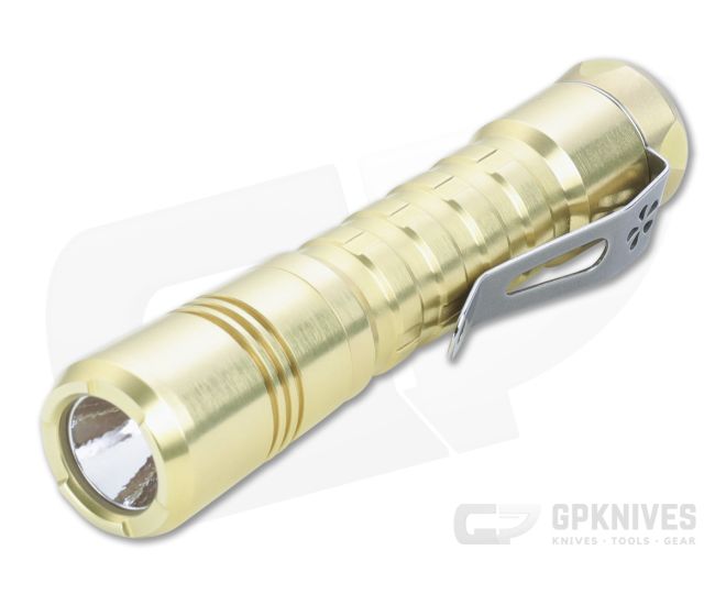Maratac Reylight Brass Pineapple AA/14500 Neutral White LED Flashlight + Charger Combo - MAR-MAR092
