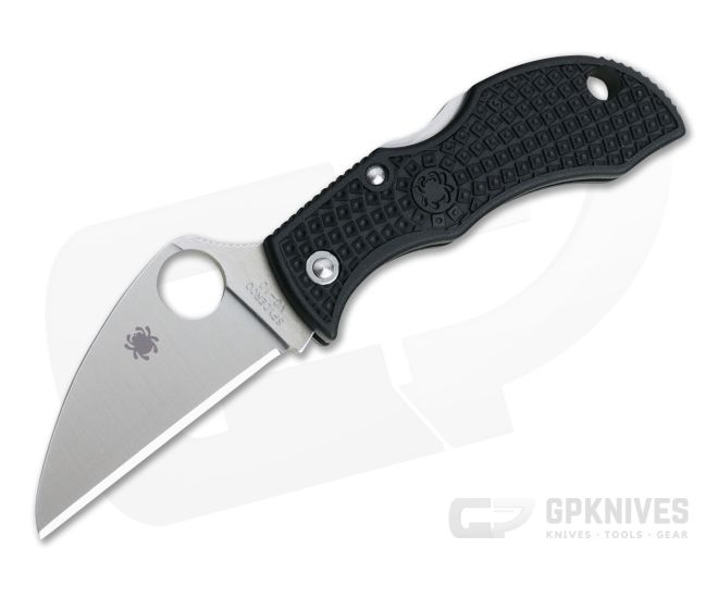 Spyderco Manbug Wharncliffe Satin Plain VG10 Black FRN Back Lock MBKWP - SP-MBKWP