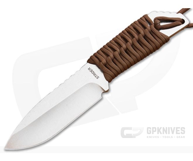 Strider MFS Earth Brown Cord Wrap Stonewash S30V - SK-MFS-004