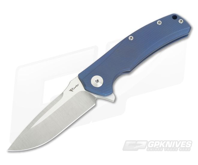 Reate Knives Mini Horizon-D Blue Titanium M390 Frame Lock Flipper - RK-MHD-06