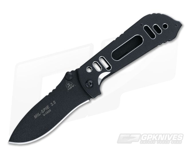 TOPS Knives MIL-SPIE 3.5 Lightweight Folder Black - TP-MIL35F