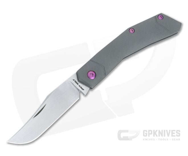 Jack Wolf Knives Mini Cyborg Jack Titanium Purple Hardware - JWK-MINCY-01-TI-SMOOTH
