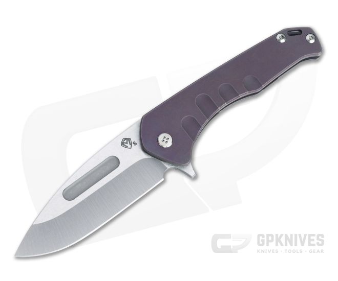 Medford Praetorian Slim Flipper Drop Point Tumbled S35VN Violet Titanium Frame Lock Folder MKT077 - MKT-MKT077