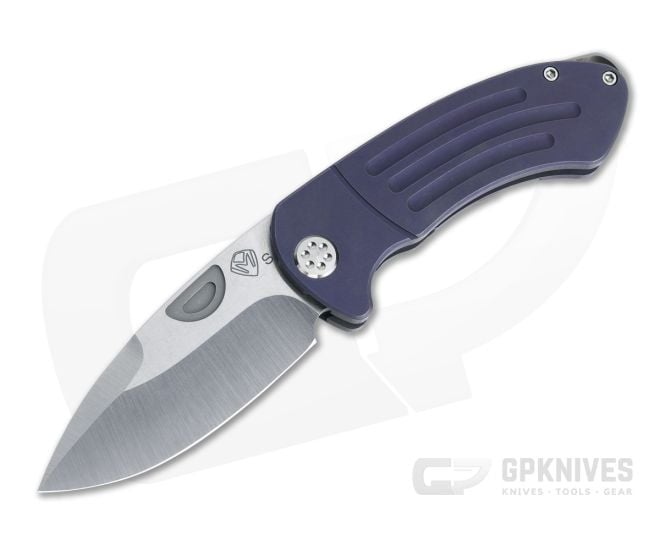 Medford Theseus Drop Point Tumbled S35VN Violet Titanium Frame Lock Folder MKT078 - MKT-MKT078