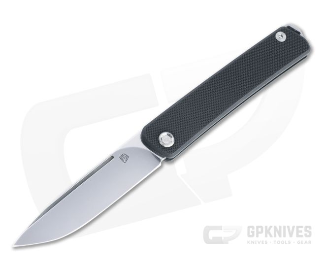 Medford Air Jack Tumbled S35VN Black G10 Slip Joint Folder - MKT-090