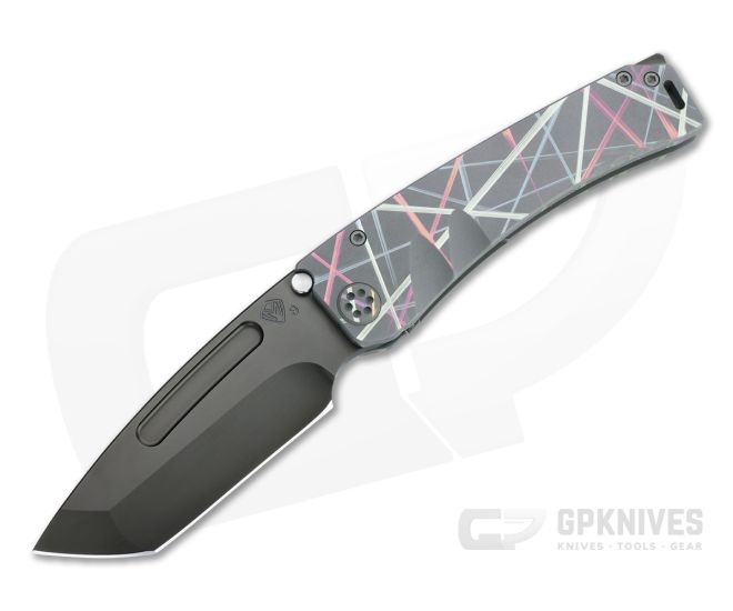 Medford Knives Marauder Tanto PVD 3V Show Lights Anodized Matte Gray Titanium Folder MKT093 - MKT-MKT093