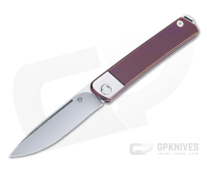 Medford Gentleman Jack S35VN Brushed Bolster Violet Titanium Slip Joint Folder MKT101 - MKT-MKT101