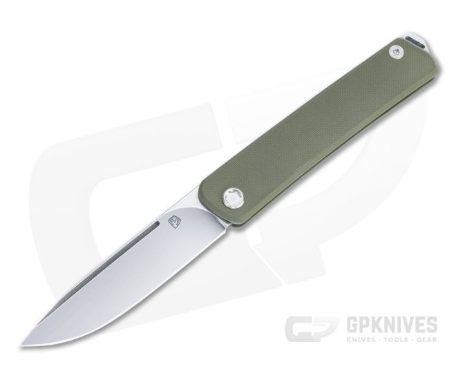 Medford Air Jack Tumbled S35VN OD Green G10 Slip Joint Folder MKT102 - MKT-MKT102