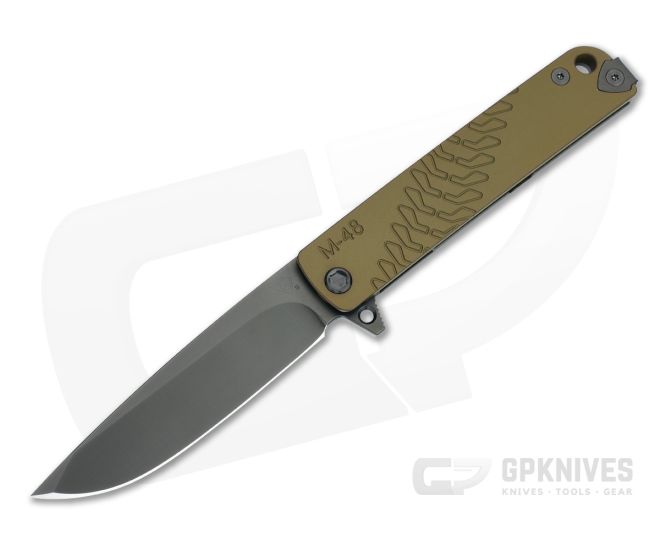 Medford M-48 Black PVD S35VN Yellow Aluminum Titanium Frame Lock Flipper MKT106 - MKT-MKT106