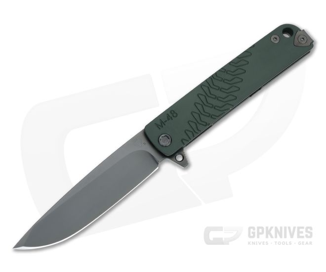 Medford M-48 Black PVD S35VN Green Aluminum Titanium Frame Lock Flipper MKT110 - MKT-MKT110