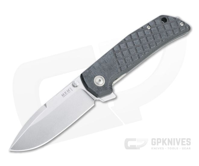 MKM Mikita x Terzuola Maximo Stonewashed M390 Black Micarta Frame Lock Flipper MM-BCT - MKM-MM-BCT
