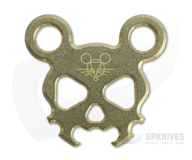 GiantMouse Morbid Mouse Mini Brass Bottle Opener Keychain - GM-MM-MINI-BRASS