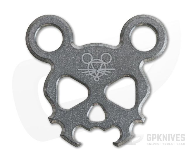GiantMouse Morbid Mouse Mini Titanium Bottle Opener Keychain - GM-MM-MINI-TI