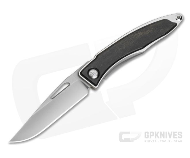 Chris Reeve Mnandi Bog Oak Wood Polished Titanium MagnaCut Frame Lock Knife (2.75" Blade) MNA-1008-031 - CRK-MNA-1000-031