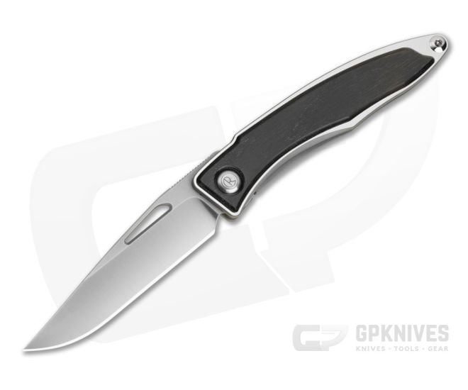 Chris Reeve Mnandi Bog Oak Wood Polished Titanium MagnaCut Frame Lock Knife (2.75" Blade) MNA-1008-035 - CRK-MNA-1000-035