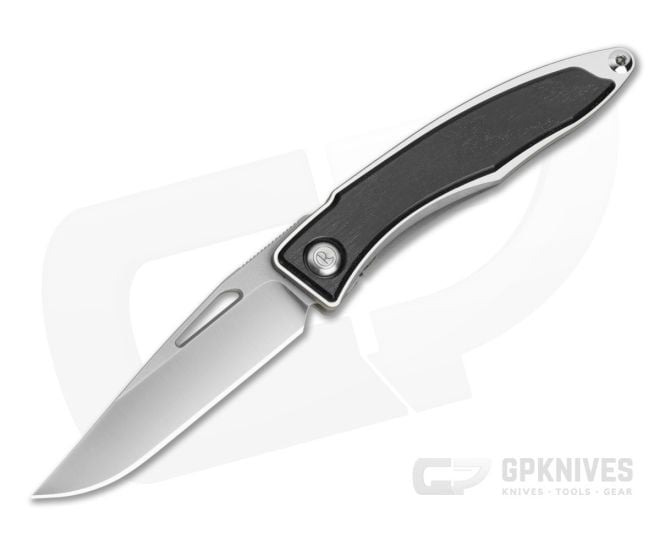 Chris Reeve Mnandi Bog Oak Wood Polished Titanium MagnaCut Frame Lock Knife (2.75" Blade) MNA-1008-036 - CRK-MNA-1000-036