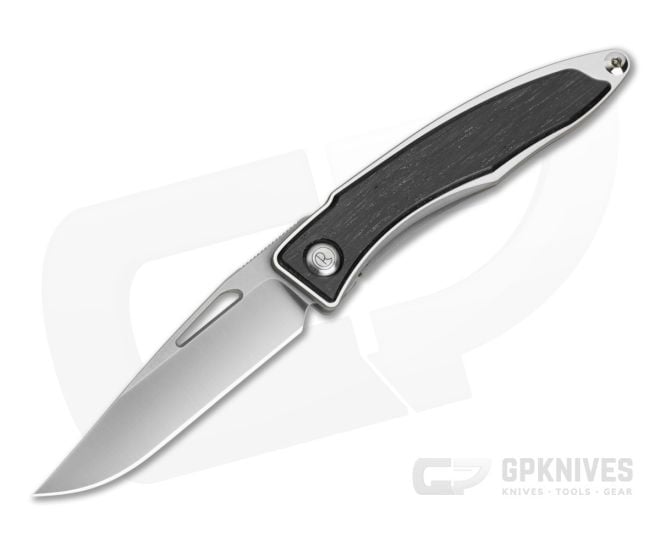 Chris Reeve Mnandi Bog Oak Wood Polished Titanium MagnaCut Frame Lock Knife (2.75" Blade) MNA-1008-038 - CRK-MNA-1000-038