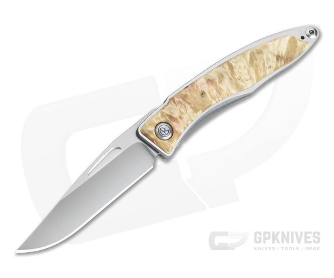 Chris Reeve Mnandi Box Elder Wood Gentleman's Titanium Frame Lock Folder 006 - CRK-MNA-1008-006