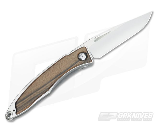 Chris Reeve Mnandi Left Handed Macassar Ebony Wood Gentleman's Titanium Frame Lock Folder MNA-1017 - CRK-MNA-1017