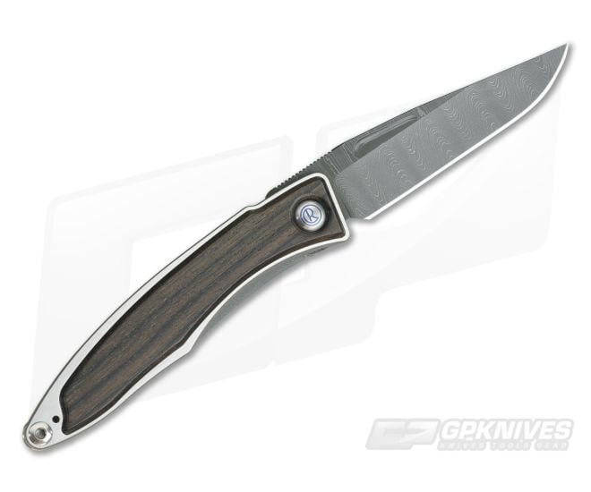 Chris Reeve Mnandi Left Handed Macassar Ebony Wood with Thomas Ladder Damascus - CRK-MNA-1021