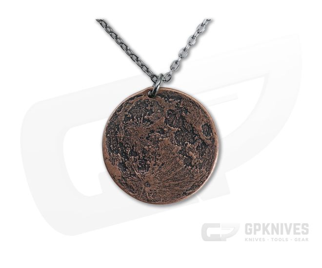 Shire Post Mint Super Blood Moon 1.5" Copper Pendant Chain Necklace - SPM-MOON-2-CO-P