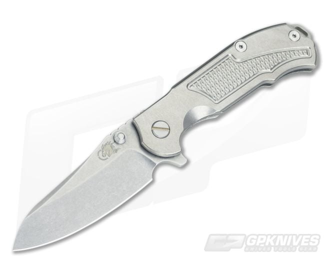 Hinderer Knives MP-1 3.25" Stonewashed Titanium Flipper - HK-MP1-001