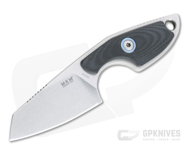 MKM Mikita Mikro 2 Vox Sheepsfoot Stonewashed M390 Black G10 Neck Knife MR02-GBK - MKM-MR02-GBK