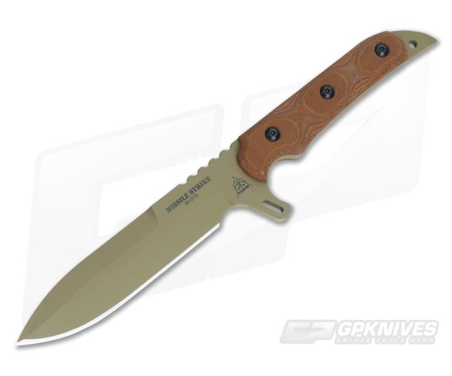 TOPS Knives Missile Strike Coyote Tan 1095 MISS-01 - TP-MS01