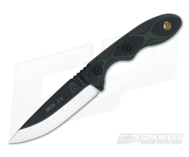 TOPS Knives Mini Scandi Knife 2.5 Green/Black G10 - TP-MSKGB