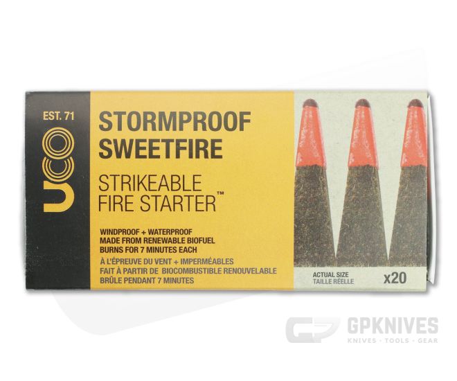 UCO Stormproof Sweetfire Strikeable Fire Starter (20 Pack) - UCO-MT-SM-SFP