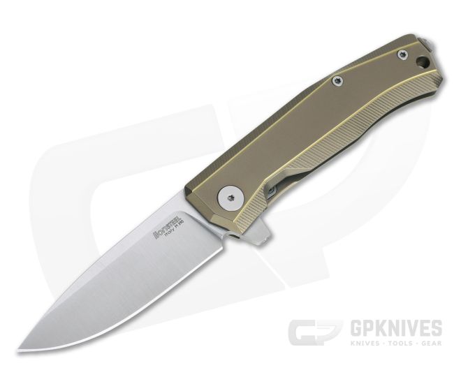 LionSteel Myto Satin M390 Bronze Titanium Frame Lock Flipper MT01-BR - LS-MT01-BR