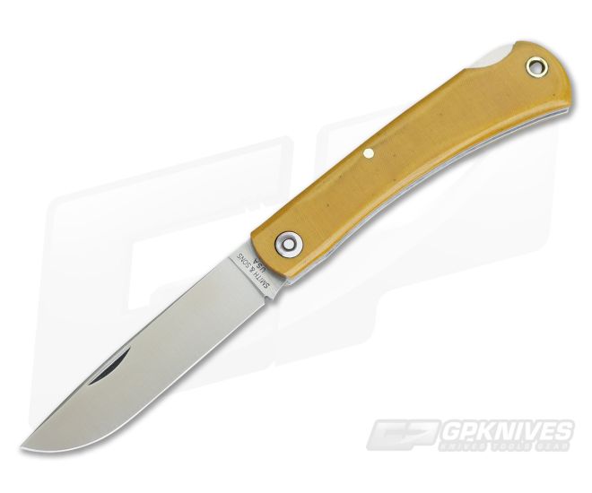 Smith & Sons Mudbug Lockback Light Natural Linen Micarta - SS-MUDBUG-LNLM