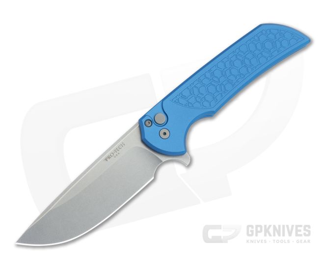 Protech Mordax Blue Gridlock Stonewash Magnacut - PT-MX105-BLUE-GRIDLOCK