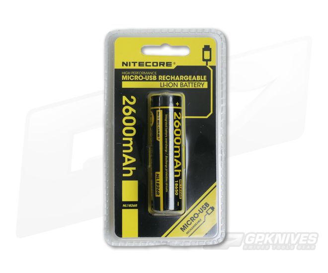 Nitecore USB Rechargeable 18650 Li-ion Battery 2600mAH - NC-NL1826R