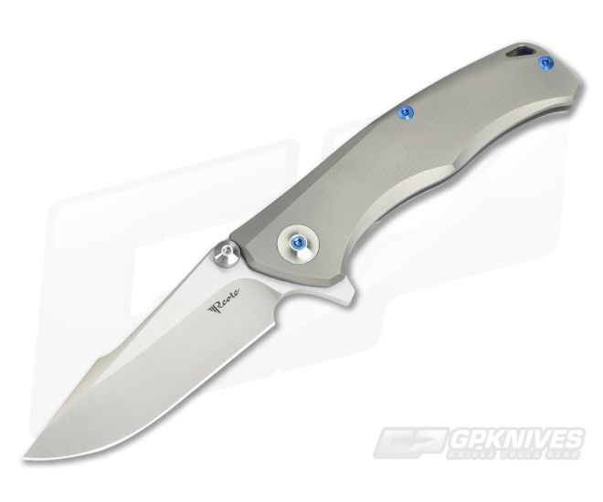 Reate Knives New Torrent Bead Blast Titanium Frame Lock Flipper Satin RWL34 - RK-NT-01