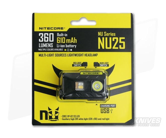 Nitecore NU25 Rechargeable Multi-Color LED 360 Lumen Headlamp - NC-NU25