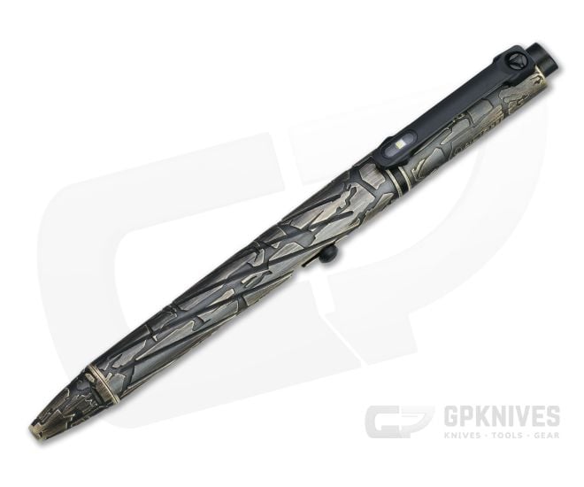 Olight OPen Pro Brass Bark 120 Lumen Flashlight with Green Laser EDC Bolt Action Pen - OL-O-PEN-PRO-BB